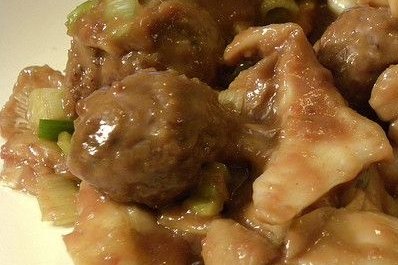 Foto de la receta de albóndigas con setas Receta de albóndigas con setas