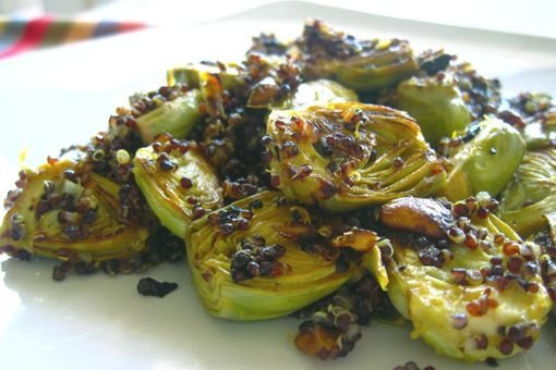 Foto de la receta de alcachofas con almejas Receta de alcachofas con almejas