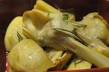 Foto de la receta de alcachofas con jamón Receta de alcachofas con jamón