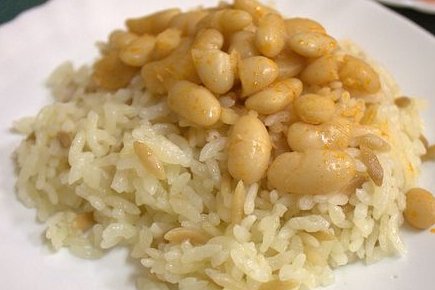 Foto de la receta de arroz con judías Receta de arroz con judías