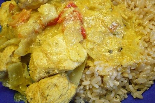 Foto de la receta de arroz con pollo al curry Receta de arroz con pollo al curry