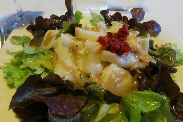 Foto de la receta de bacalao en ensalada Receta de bacalao en ensalada