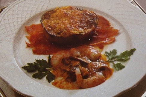 Foto de la receta de berenjenas rellenas gratinadas Receta de berenjenas rellenas gratinadas