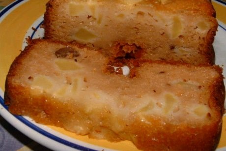Foto de la receta de bizcocho de manzana y nueces Receta de bizcocho de manzana y nueces
