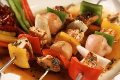 Foto de la receta de brochetas de cerdo Receta de brochetas de cerdo