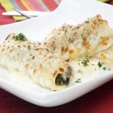 Foto de la receta de canelones de acelgas y champiñones Receta de canelones de acelgas y champiñones