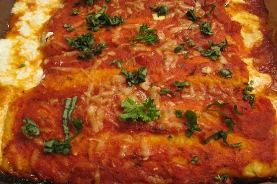 Foto de la receta de canelones de pollo con verduras Receta de canelones de pollo con verduras