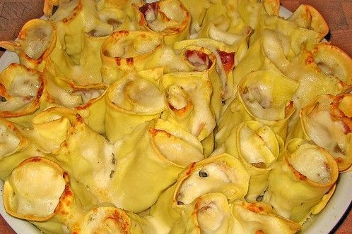 Foto de la receta de canelones rellenos de verduras Receta de canelones rellenos de verduras