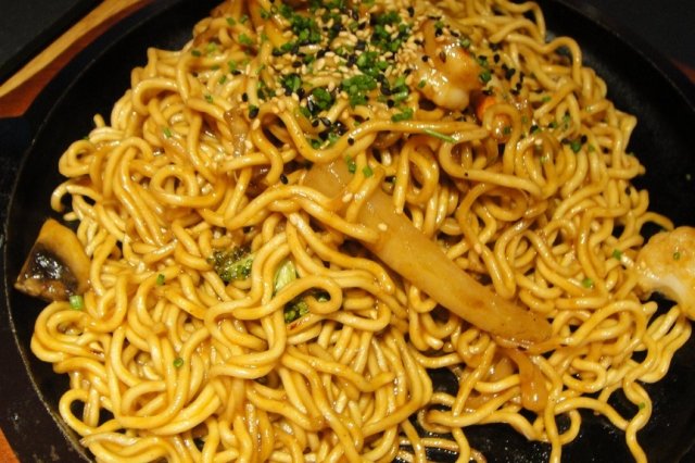 Foto de la receta de carne con fideos Receta de carne con fideos