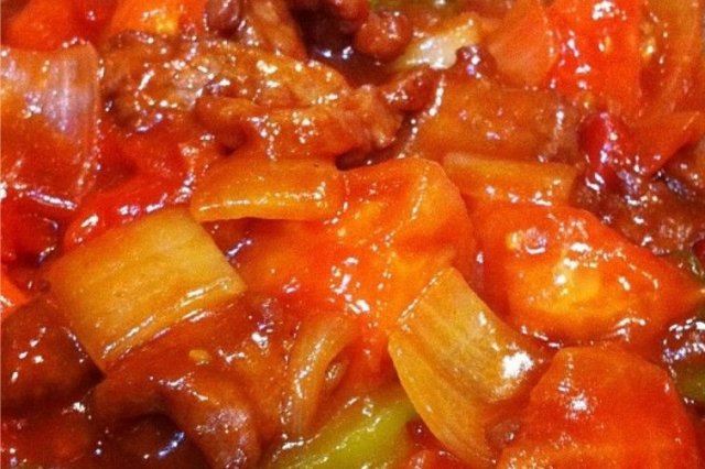 Foto de la receta de carne con salsa de tomate Receta de carne con salsa de tomate