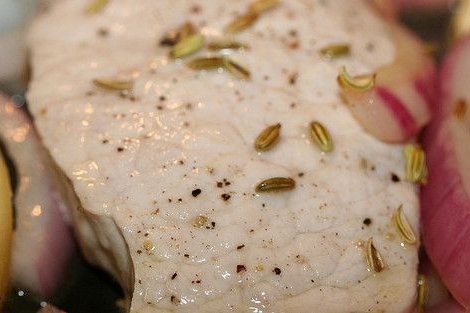 Foto de la receta de cerdo con manzana Receta de cerdo con manzana