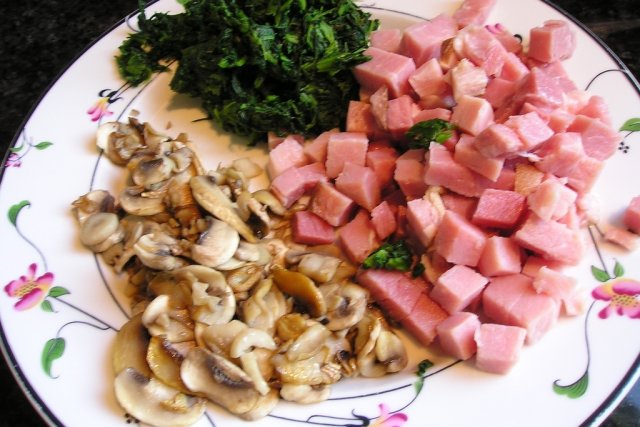 Foto de la receta de champiñones con jamón Receta de champiñones con jamón