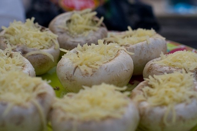 Foto de la receta de champiñones con queso Receta de champiñones con queso
