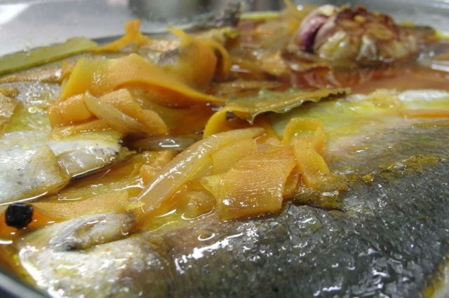 Foto de la receta de chicharros en escabeche Receta de chicharros en escabeche