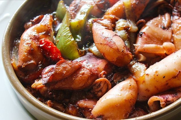 Foto de la receta de chipirones en salsa Receta de chipirones en salsa