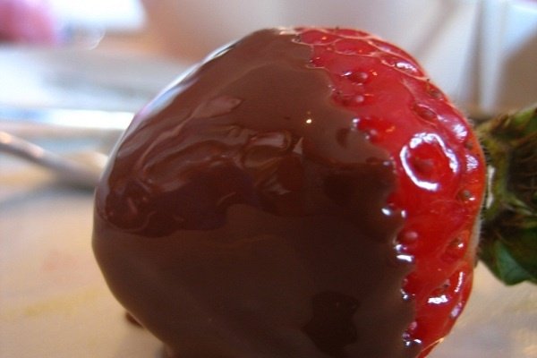 Foto de la receta de chocolate con fresas Receta de chocolate con fresas