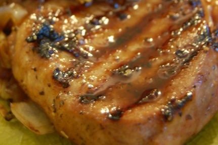 Foto de la receta de chuletas de cerdo a la miel Receta de chuletas de cerdo a la miel