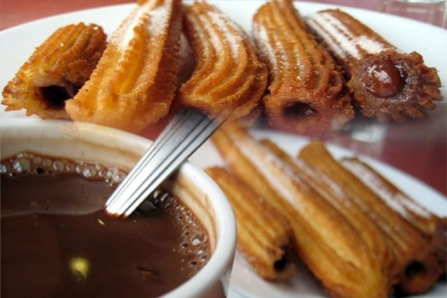 Foto de la receta de churros con chocolate Receta de churros con chocolate