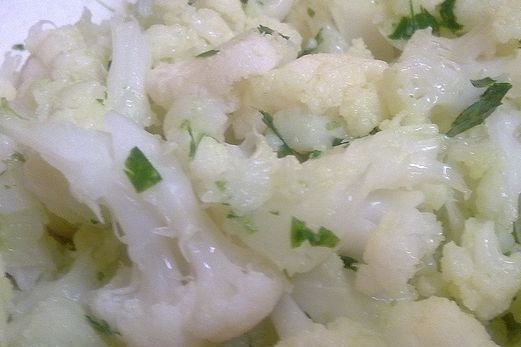 Foto de la receta de coliflor al ajo Receta de coliflor al ajo