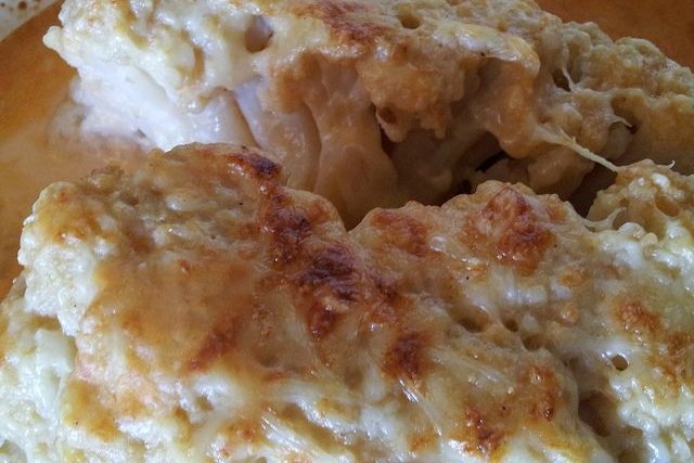 Foto de la receta de coliflor gratinada Receta de coliflor gratinada