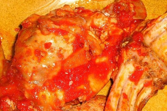 Foto de la receta de conejo en salsa de tomate Receta de conejo en salsa de tomate