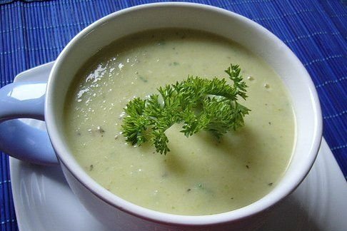 Foto de la receta de crema de calabacín Receta de crema de calabacín