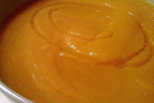 Foto de la receta de crema de calabaza y calabacín Receta de crema de calabaza y calabacín