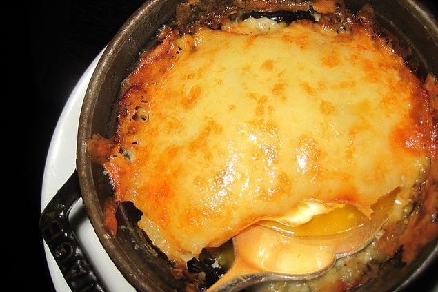 Foto de la receta de crema de coliflor gratinada Receta de crema de coliflor gratinada