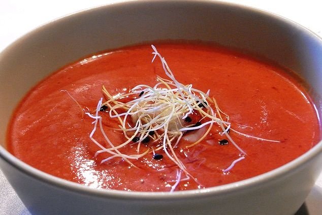 Foto de la receta de crema de sopa de tomate Receta de crema de sopa de tomate