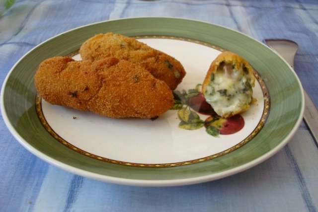 Foto de la receta de croquetas de espinacas con jamón serrano Receta de croquetas de espinacas con jamón serrano