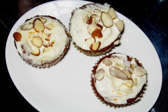 Foto de la receta de cupcakes de zanahoria Receta de cupcakes de zanahoria