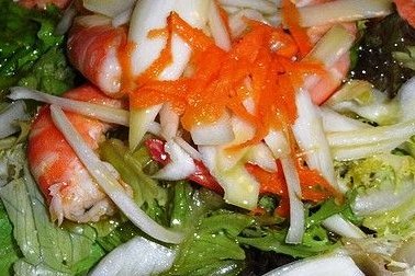 Foto de la receta de ensalada con langostinos Receta de ensalada con langostinos