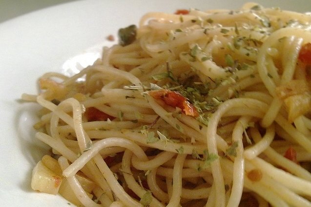Foto de la receta de ensalada de espaguetis Receta de ensalada de espaguetis