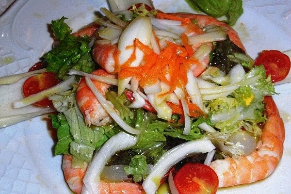 Foto de la receta de ensalada de langostinos Receta de ensalada de langostinos
