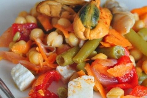 Foto de la receta de ensalada de mejillones Receta de ensalada de mejillones