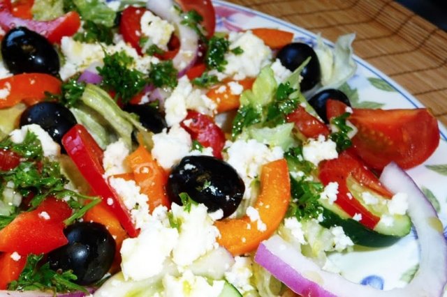 Ensalada Griega Con Queso Feta Receta 5329