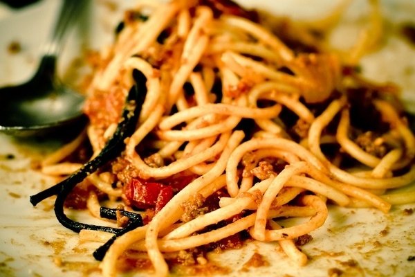 Foto de la receta de espagueti con pollo Receta de espagueti con pollo