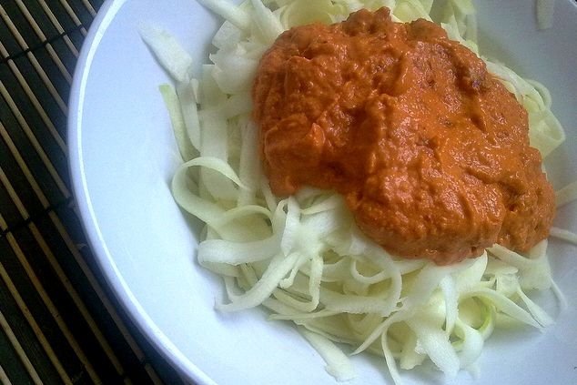 Foto de la receta de espagueti rojo con orégano Receta de espagueti rojo con orégano