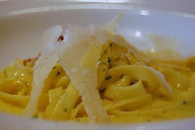 Foto de la receta de espaguetis carbonara Receta de espaguetis carbonara