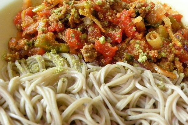 Foto de la receta de espaguetis con carne picada Receta de espaguetis con carne picada