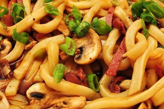 Foto de la receta de espaguetis con champiñones Receta de espaguetis con champiñones