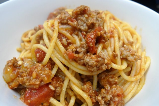 Foto de la receta de espaguetis italianos Receta de espaguetis italianos