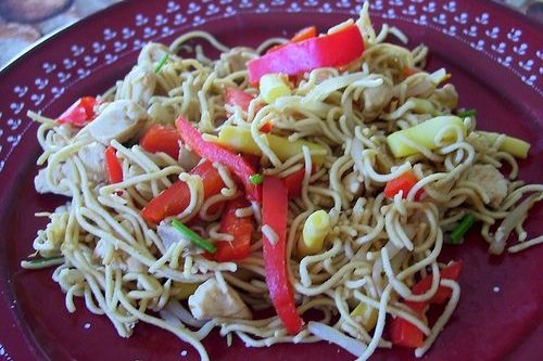 Foto de la receta de fideos chinos Receta de fideos chinos