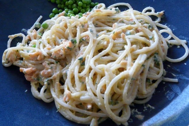 Foto de la receta de fideos con casancrem Receta de fideos con casancrem