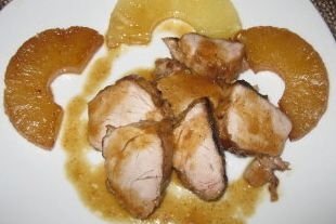 Foto de la receta de filetes de cerdo con piña Receta de filetes de cerdo con piña