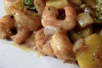 Foto de la receta de gambas con patatas Receta de gambas con patatas