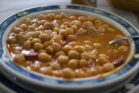 Foto de la receta de garbanzos con callos Receta de garbanzos con callos