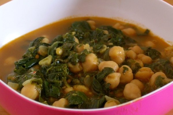 Foto de la receta de garbanzos con espinacas Receta de garbanzos con espinacas