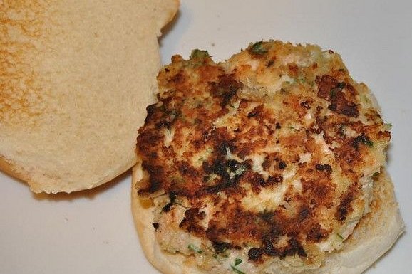 Foto de la receta de hamburguesas de salmón Receta de hamburguesas de salmón