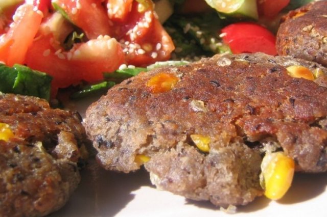 Foto de la receta de hamburguesas vegetarianas Receta de hamburguesas vegetarianas